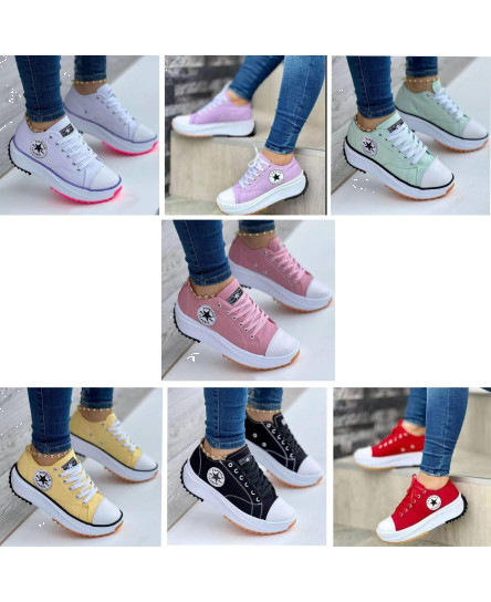 canvas-fashion-women-trainers-shoes-low-top-thick-bottom-lace-up-black-white